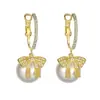 Pendientes de Perla con Lazo Exquisitos de Estilo Coreano Ultra Brillantes Moda Tendencia Diseño de Personalidad Pendientes Mismo Estilo que Influencers
