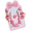 Collar de Lazo Kulomi para Niños de Color Caricatura Juego de Pulsera Joyería Estuche de Color Brillante Joyería Juego de Cinco Piezas