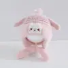 Gorro infantil de orejeras a rayas de colores estilo coreano, gorro de peluche con aplicación de borreguito lindo, gorro infantil de otoño e invierno con cordones, gorro cálido