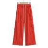CL24138-24 Pantalones deportivos de verano para mujer, estilo americano, sencillos, con protección solar, de dos barras, con grúa, de pierna ancha, informales