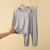 Pijama Infantil de Modal Primavera e Outono Conjunto de Roupa Íntima Fina para Meninos Mais Velhos Roupa de Casa Conjunto de Roupa Íntima Térmica para Meninos