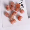 Pedra da lua laranja natural gato sem rosto amor flor de cinco pétalas pedra do sol acessórios de escultura para joias diy produtos semi-acabados atacado