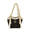 Bolsa de Hilo Bordado Acolchado de Diamantes para Mujer 2026 Nueva Moda Bolso Cruzado Infantil con Cadena Otoño/Invierno Bolso de Hombro Único Bolso Cubo para Debajo del Brazo