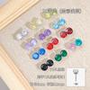 Brinco Stud para Osso da Orelha em Aço Titânio 316L Cobre Dourado Zircônia, Brinco Redondo Grande Zircônia Deslumbrante, Brinco Stud Argola, Brinco Stud para Osso da Orelha Piercing