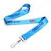 Lanyard de transferencia térmica de poliéster lámina de hierro gancho de ocho palabras insignia de permiso de trabajo insignia de certificado de exposición lanyard de tarjeta de fábrica logo impreso