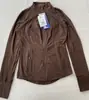 Chamarra de Yoga Transfronteriza para Mujer, Cuello Alto, Top Elástico Ajustado, Chaqueta Deportiva con Cremallera de Manga Larga con Sensación de Segunda Piel