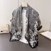 Bufanda Cuadrada Grande de Seda Artificial para Mujer, Primavera y Verano, Delgada, para Viaje, Protector Solar, Chal, 90x90cm, Bufanda, Bufanda Decorativa, Pañuelo para la Cabeza