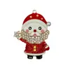 Novos chaveiros de metal de desenho animado de Natal para tamancos, acessórios decorativos removíveis para tamancos DIY com strass, em estoque