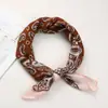 Pañuelo de Seda de Algodón y Lino Estilo Coreano 70cm, Moderno y Versátil, Pañuelo Cuadrado Pequeño Sencillo y Artístico, Adecuado para Fotografía de Viaje y como Pañuelo Decorativo para el Cuello