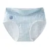 Roupa Íntima Feminina de Algodão Puro Novo Estilo, Antibacteriana de Grau Médico 10A, Floral, Cintura Média, Gancho Estendido, Amiga da Pele, Cueca Boxer Sem Costura