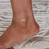 Tornozeleira de Zircônia com Laço Eletrodepositada PVD, Não Desbota, Moda Transfronteiriça, Tornozeleira de Ouro 18K de Alta Qualidade para Mulheres, Venda por Atacado