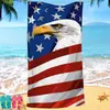Toalha de Praia de Microfibra Estampada Dia da Nova Independência Transfronteiriça Toalha de Banho de Praia para Férias de Natação à Beira-Mar Toalha de Secagem Rápida