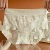 Roupa Íntima Sexy de Renda para Mulheres, Cintura Média, Verão, Leve, Sem Costura, Seda de Amora Feminina, Antibacteriana, Respirável, Antibacteriana e Respirável