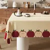 Toalha de Mesa Desenho Animado, Sem Lavagem, Impermeável, À Prova de Óleo, Resistente ao Calor, Estilo Dopamina Creme, Toalha de Mesa Retangular, Protetor de Mesa, Chá