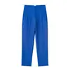 Moda Femenina Transfronteriza Estilo Europeo y Americano Pantalones Rectos Casuales de Cintura Alta Versátil Clásico Multicolor Largos 7901532