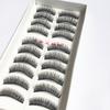 018 Pestañas postizas semi-hechas a mano de Taiwán, desordenadas naturalmente, para maquillaje nude cruzado, fábrica de pestañas al por mayor, 10 pares