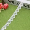 Borda de renda branca pequena em formato de onda triangular, fina, não elástica, vazada, borda de tecido macio para têxteis domésticos, acessório decorativo