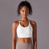 Nuevo Nylon Cepillado Doble Cara Color Sólido Hermoso Espalda Cruzada Sling Deportivo para Correr Fitness Yoga Ropa Deportiva Sujetador Deportivo para Mujeres