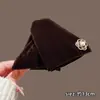 Presilha de Cabelo Triângulo de Veludo Nova Camélia Outono e Inverno para Mulheres, Grampo de Cabelo da Nuca, Presilha Tubarão para Coque, Acessório de Cabelo Grampo