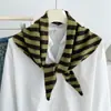 Bufanda Triangular de Lana Tejida a Rayas Estilo Coreano 2026 para Mujer, Calentador de Cuello Decorativo Versátil