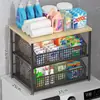 Estante de almacenamiento para lavadora, de carga frontal o de carga superior, para gabinetes de baño, encima del inodoro, para uso doméstico, balcón y almacenamiento de secadora