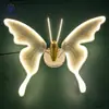 Luz LED Dinámica Brillante de Mariposa Luz Decorativa Navideña Forma de Mariposa Transparente Luz para Exteriores a Prueba de Lluvia Luz para Insectos