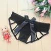 Fabricantes de bragas al por mayor sexy lazo grande hueco cómodo transpirable ropa interior para mujer 839