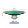 Vidro Fruit Plate Sala de Estar Mesa de Centro Doméstico High-end Luz Luxo Requintado High-end Verde Escuro Pés Snack Plate High-end Sense
