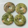 50mm Floral Verde Nostálgico Pedra Natural Moeda Antiga Fivela da Paz Pingente DIY Colar
