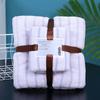 Presente de casamento toalha absorvente de fleece de coral 35*75 cartão com laço toalha quadrada joy cor vinho presente para mão