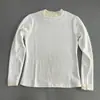 Camelo Nuvvem Camisa Casual de Lã de Camelo Patchwork de Renda Manga Longa Feminina Gola Redonda Borda Travada Versátil Modeladora Camada Base Top Básico