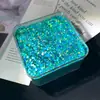 Polvo de Brillo Láser Mixto, Polvo Fino Iridiscente, Lentejuelas Hexagonales, Polvo de Brillo Fluyente, Mahjong de Arena Movediza Hecho a Mano DIY Europeo y Americano