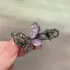 Grampo de Cabelo de Nicho Inspirado em Design, Presilha de Cabelo Borboleta Estilo Francês de Conto de Fadas, Presilha Exquisita para Franja Lateral, Presilha de Bico de Pato para Cabelo da Testa