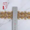 Malla Bordada con Cuentas de Colores y Pedrería, Cuentas Pequeñas, Perlas Tubulares, Encaje, Accesorios para Ropa DIY, Accesorios para Vestidos de Novia