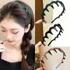 Faixa de Cabelo Especial para Lavar o Rosto para Mulheres com Dentes de Pente, Faixa de Cabelo Ondulada Antiderrapante, Ferramenta de Penteado de Coroa Alta, Grampo de Cabelo
