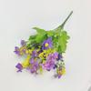 Flor de Simulación Mejorada 28 Cabezas Orquídeas Saltadoras Flor Falsa Manojo Pequeño de Crisantemos Ingeniería Hotelera Decoración de Bodas Margarita Pequeña