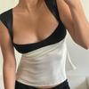 Camisola corta sin mangas adelgazante, sexy, sin espalda, con contraste de color, para mujer, de AliExpress, novedad de verano 2022