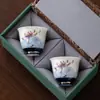Taza de Té de Cerámica Blanca de Porcelana Fina con Diseño de Loto, Lujosa y de Alta Calidad, un Regalo para Mamá en el Día de la Madre o Cumpleaños