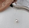 Colgante de gota de agua de superficie de alta sensibilidad para mujer, estilo coreano, de nicho INS, de lujo, ligero, de plata de ley S925, collar industrial pesado, cadena de clavícula