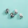 Prata Esterlina S925 Contas Espaçadoras do Signo de Carneiro Pulseira de Corda Trançada DIY Feita à Mão Pulseira de Pérolas de Cristal Contas Soltas Acessórios de Prata