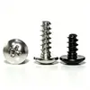 Tornillos autorroscantes M3M3.5M4M5 en stock, de hierro niquelado negro, cabeza de paraguas, cabeza plana, tornillos autorroscantes de cabeza plana grande de cabeza cruzada TB