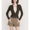 Suéter Tejido de Estilo Vintage Old Money con Solapa, Falso Dos Piezas, Nuevo Otoño 2026 para Mujer, Ajuste Delgado, Versátil, Elegante