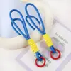 Novo Cordão Colorido Simples Tecido à Mão para Celular Chaveiro Cordão Combinação de Cores Corda para Celular Corda para Copo d'Água Atacado