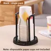 Suporte de Copo de Papel Descartável para Mesa - Organizador Estiloso para Casa e Escritório, Opções Preto e Bege