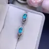Aretes de Topacio Natural Llenos de Color Fuego, Piedra Principal Grande de 4*6 mm, Plata de Ley 925, Fabricante de Incrustaciones de Precisión