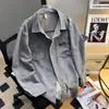 Camisas de pana nuevas y modernas de estilo japonés para hombre, con un diseño inspirado en Hong Kong, moda coreana y una estética minimalista y casual