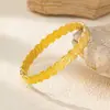 Pulsera de Acero de Titanio Joyería Europea y Americana Ins Lujo Accesible Normcore Transfronteriza Oro de 18K Acero Inoxidable Bambú Serpiente Pulsera para Mujer