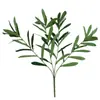 Ramo de Oliveira Artificial Planta Verde com 4 Ramos, Folhas de Oliveira para Decoração de Casa, Arranjo de Local de Casamento, Adereços de Fotografia de Folhas Verdes