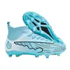 Zapatos de fútbol transfronterizos para hombres y mujeres, de caña alta con tacos largos AG, tacos TF, zapatos de entrenamiento para competición de fútbol en campus estudiantil, malla antideslizante