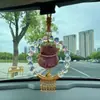 Nuevo Brocado de la Dinastía Song Gato de la Fortuna Colgante de Cristal Colgante para Coche Bolsa de Dinero Colgante Espejo Retrovisor del Coche Adorno Bolsa de Regalo Colgante Lujo Ligero